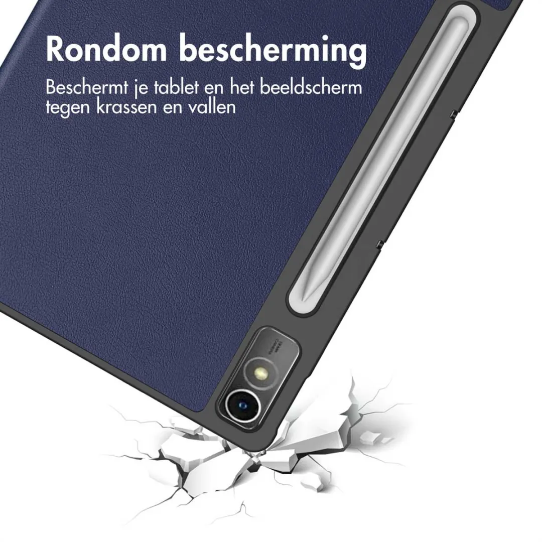 Imoshion SH00065838 Tablethoes - Lenovo Tab P12 - Trifold Bookcase - Donkerblauw