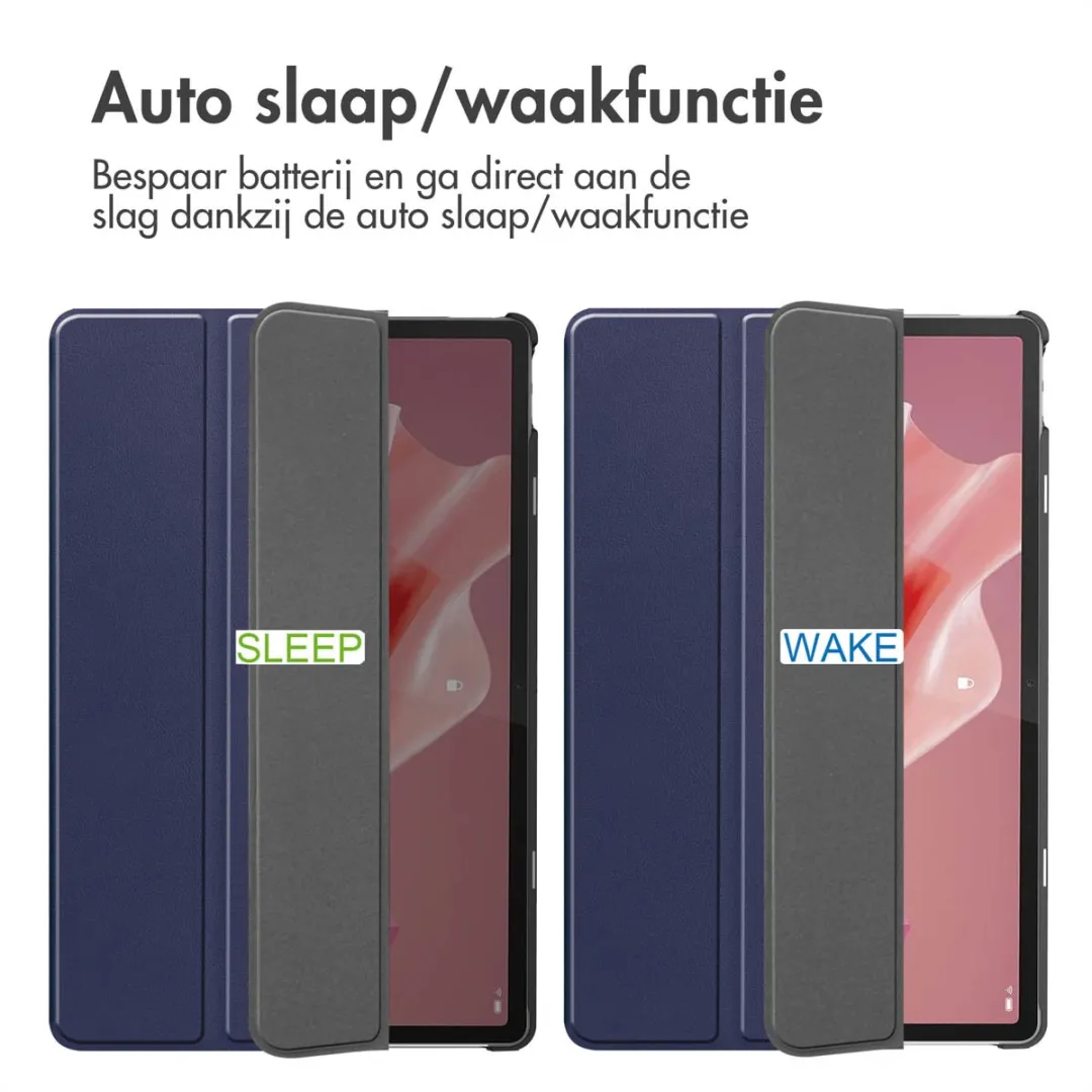 Imoshion SH00065838 Tablethoes - Lenovo Tab P12 - Trifold Bookcase - Donkerblauw