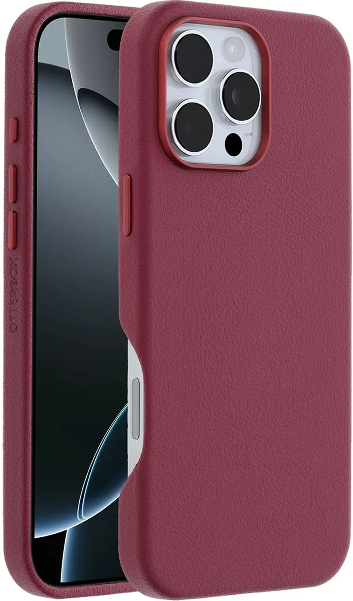 OtterBox Symmetry Cactus Leather Case iPhone 16 Pro Max - Rood - 77-96329