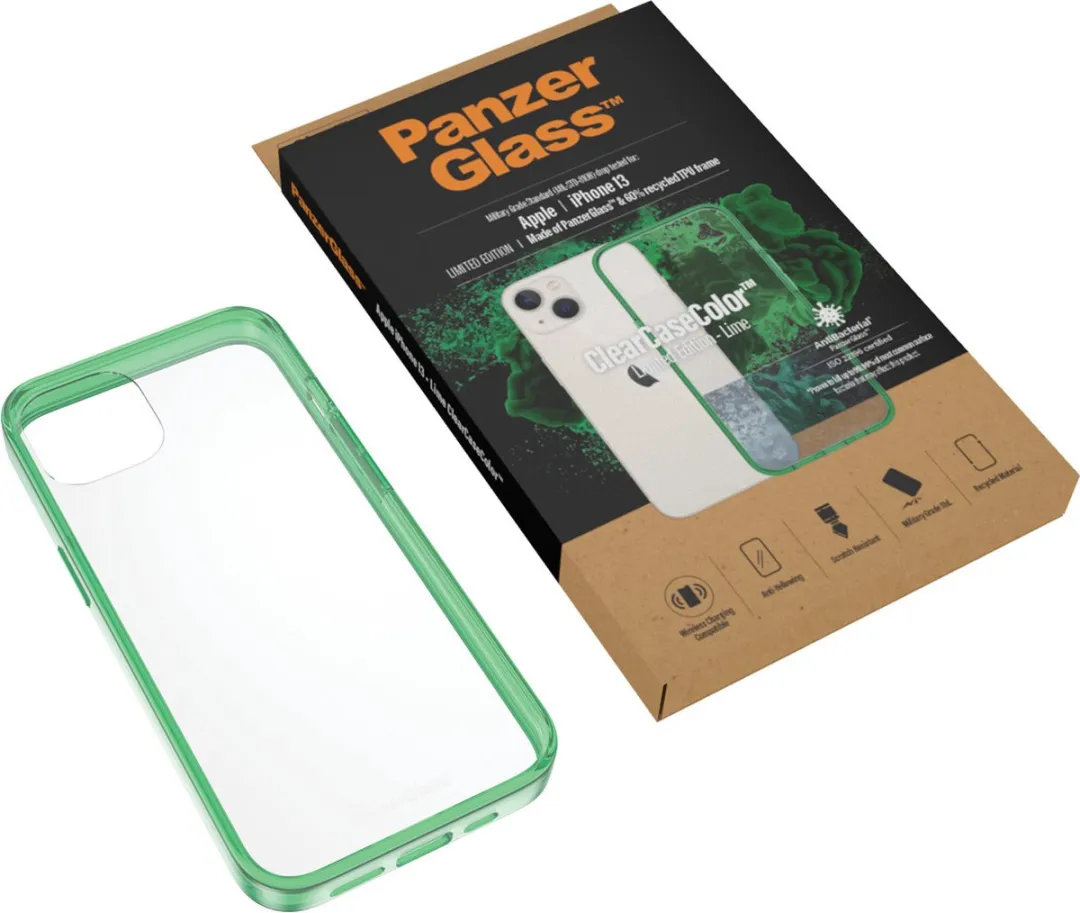 PanzerGlass ClearCase Groen Hoesje iPhone 13/14 - PZ-0334