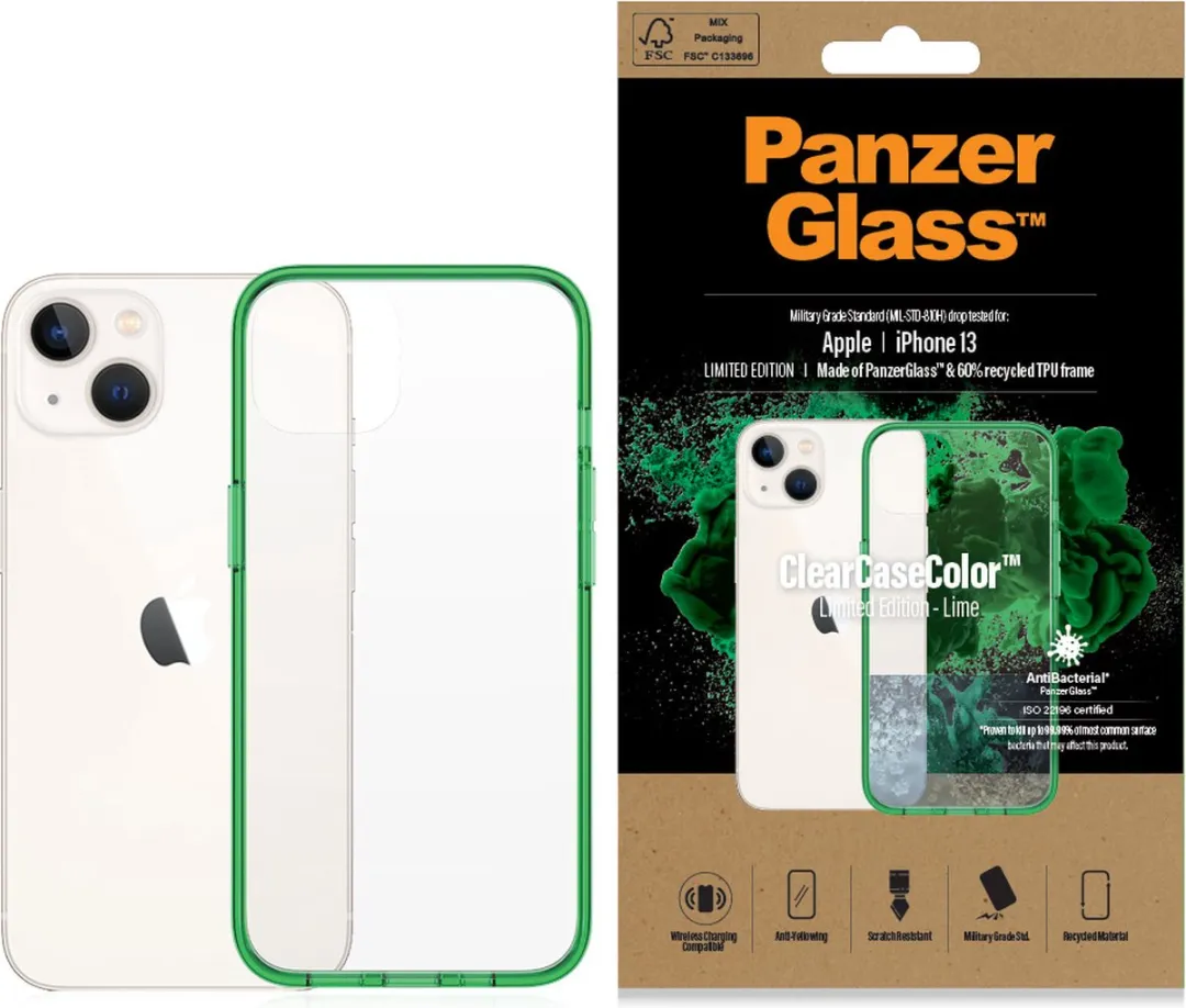 PanzerGlass ClearCase Groen Hoesje iPhone 13/14 - PZ-0334