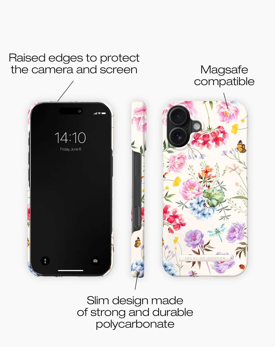 iDeal of Sweden Printed Case met magnetische ring geschikt voor iPhone 17 Forever Flower