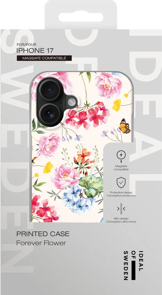 iDeal of Sweden Printed Case met magnetische ring geschikt voor iPhone 17 Forever Flower