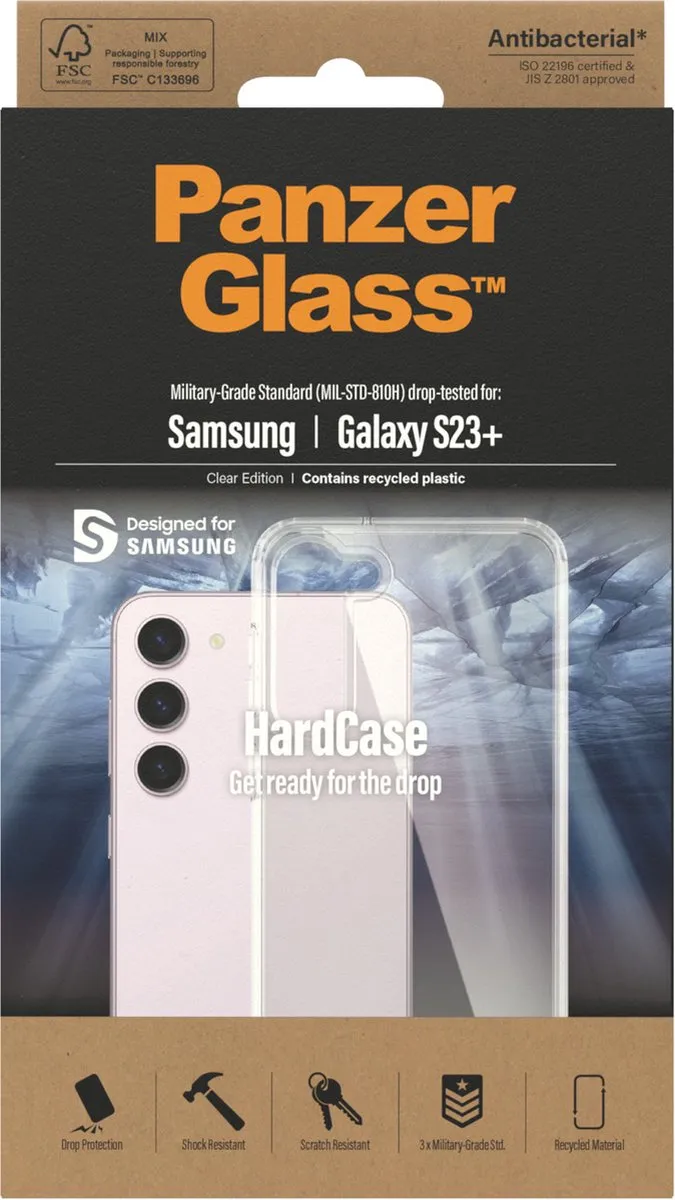 PanzerGlass ClearCase Hoesje Samsung Galaxy S23+ - Transparant