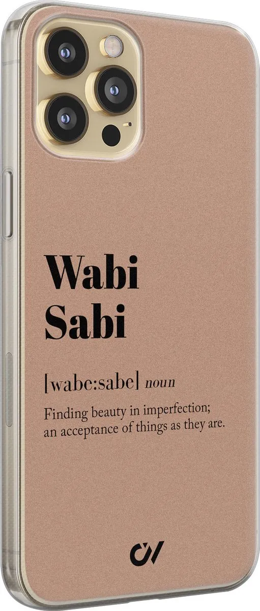 Casevibes Hoesje iPhone 12 Wabi Sabi - Bruin - A/13/UV/038