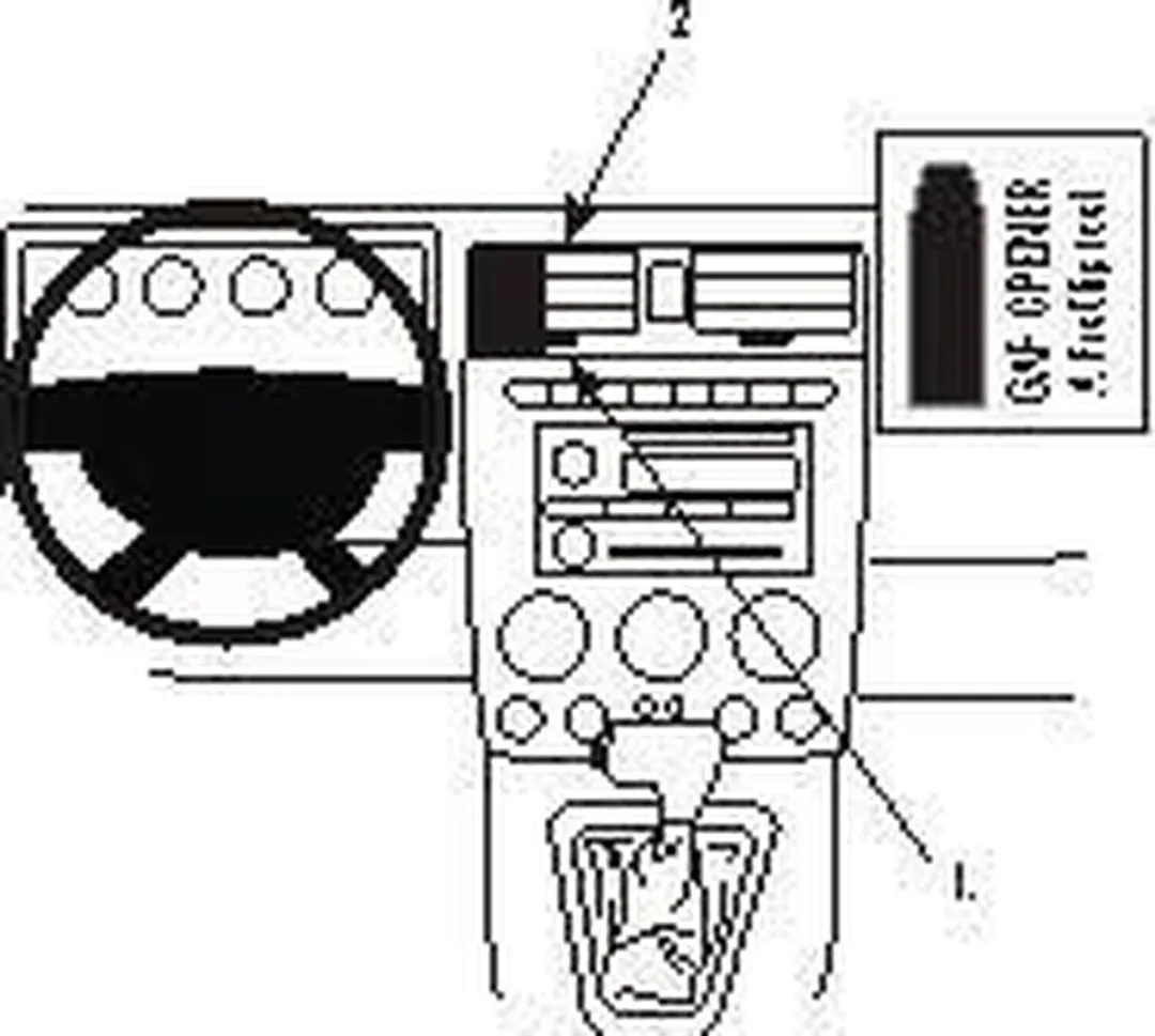 Brodit ProClip Houder Hummer H3 2005-2011 Center Mount - 853702