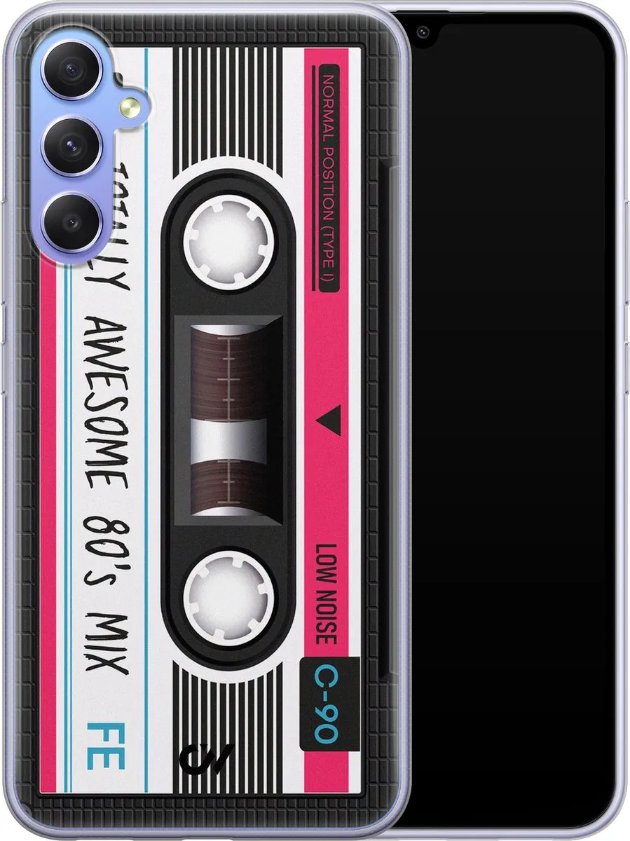 Casevibes Samsung Galaxy A34 Hoesje - Zwart - Cassette