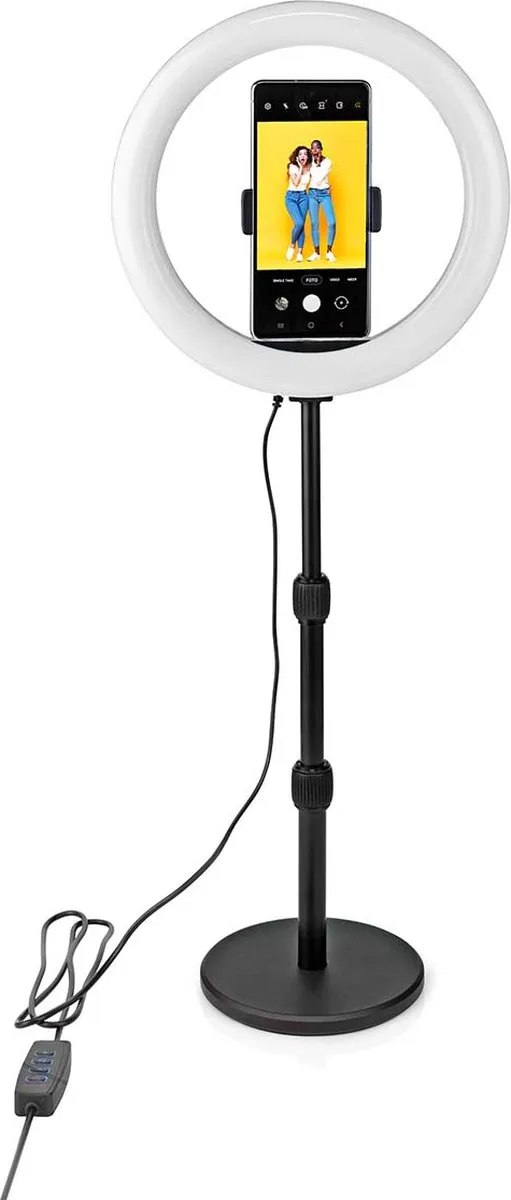 Nedis RLSTND200BK Ringlicht 10" - 120 LED - 2700-6700K - Zwart - afbeelding 6 van 6