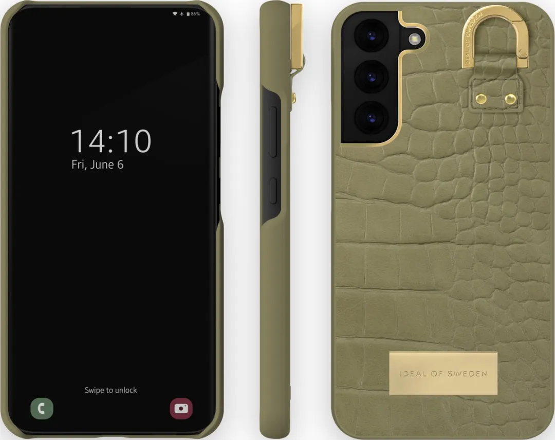 iDeal of Sweden Fashion Case Atelier Samsung Galaxy S22+ Sage Croco - afbeelding 4 van 4