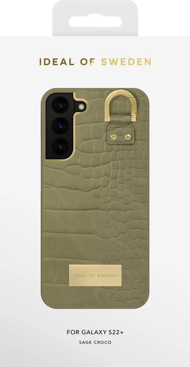 iDeal of Sweden Fashion Case Atelier Samsung Galaxy S22+ Sage Croco - afbeelding 2 van 4