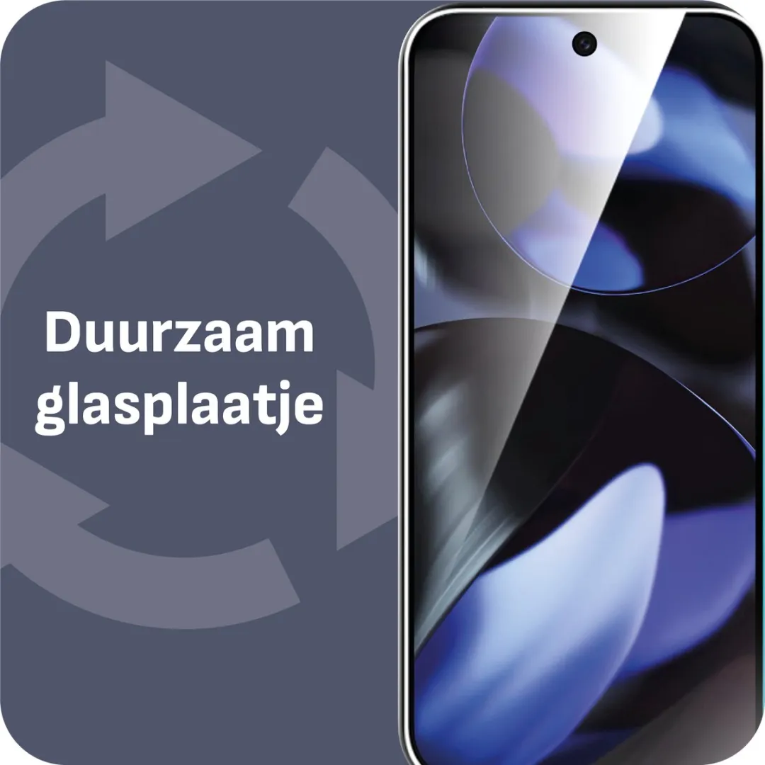 Just in Case Cazy Screenprotector Google Pixel 9a - Gehard Glas