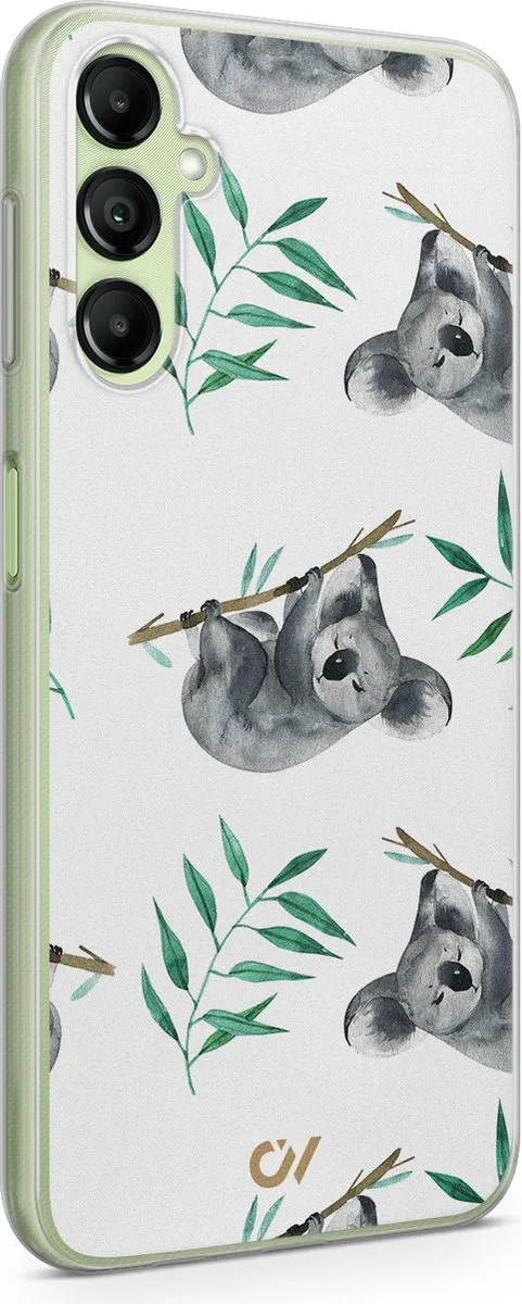 Casevibes Samsung Galaxy A14 5G Hoesje - Koala Print Wit