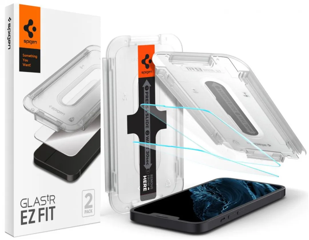 Spigen AGL03385 iPhone Screenprotector - 2 Stuks