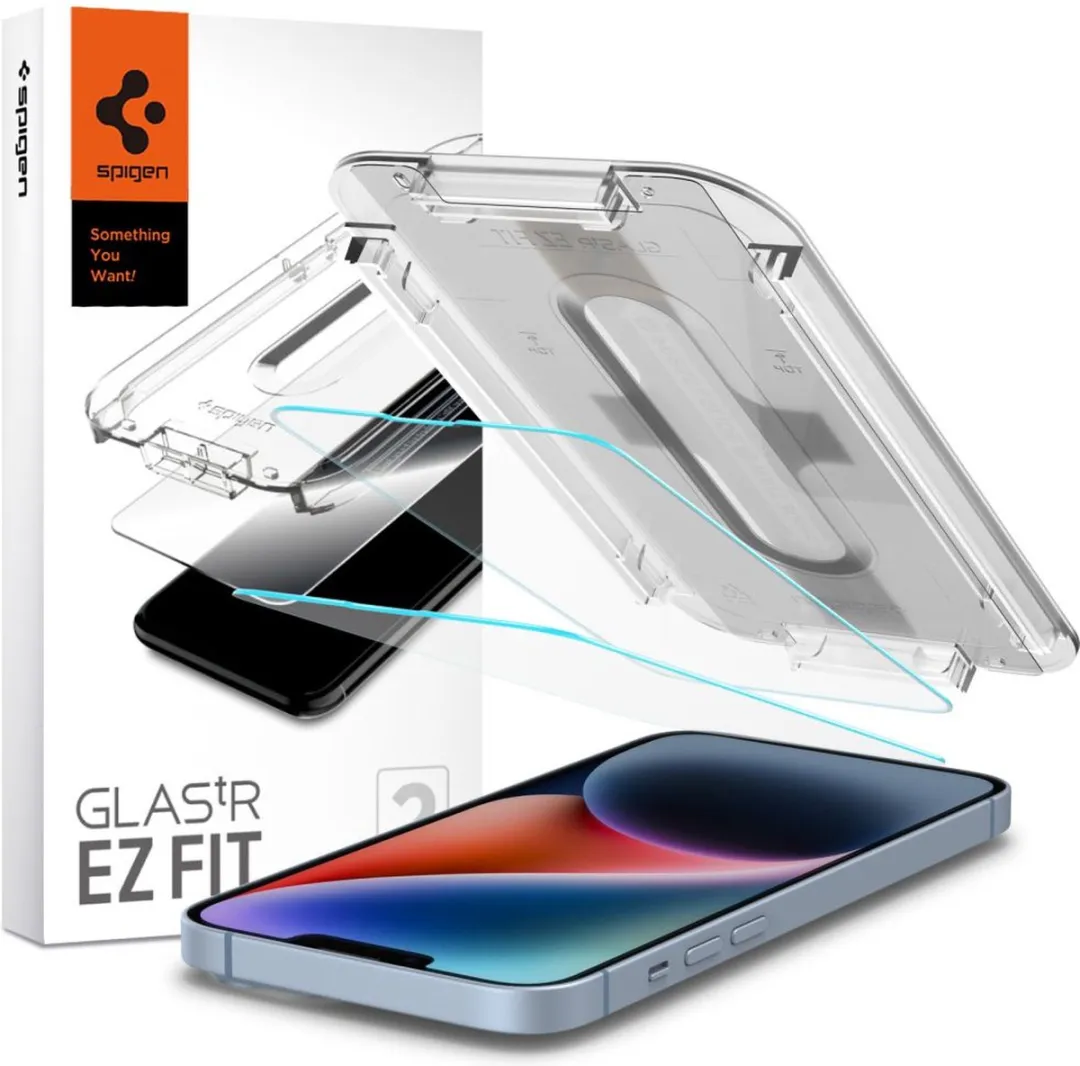 Spigen AGL03385 iPhone Screenprotector - 2 Stuks
