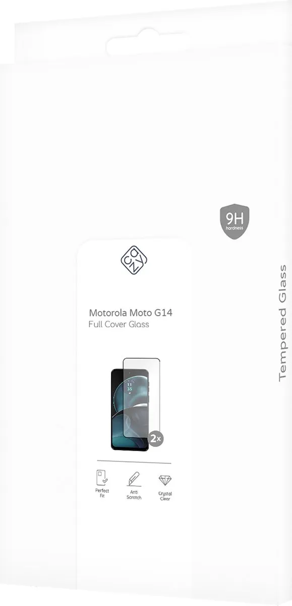 Just in Case Cazy Motorola Moto G14 Full Cover Glas - 2 Stuks