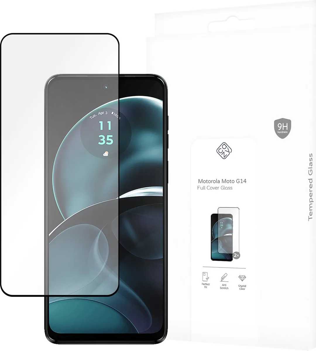 Just in Case Cazy Motorola Moto G14 Full Cover Glas