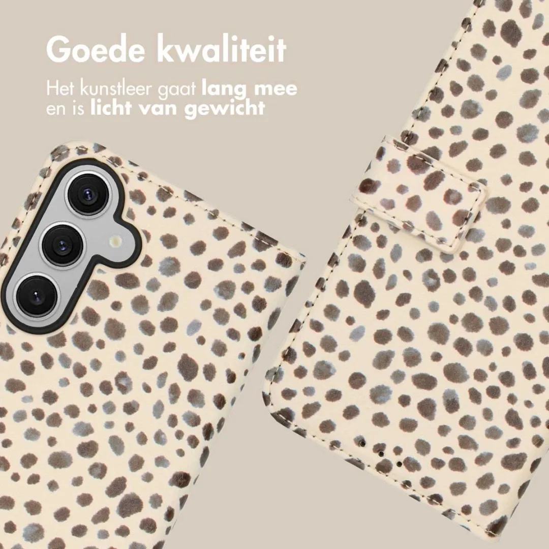 Imoshion Hoesje Samsung Galaxy S24 Plus - 3 Pasjes - Black And White Dots