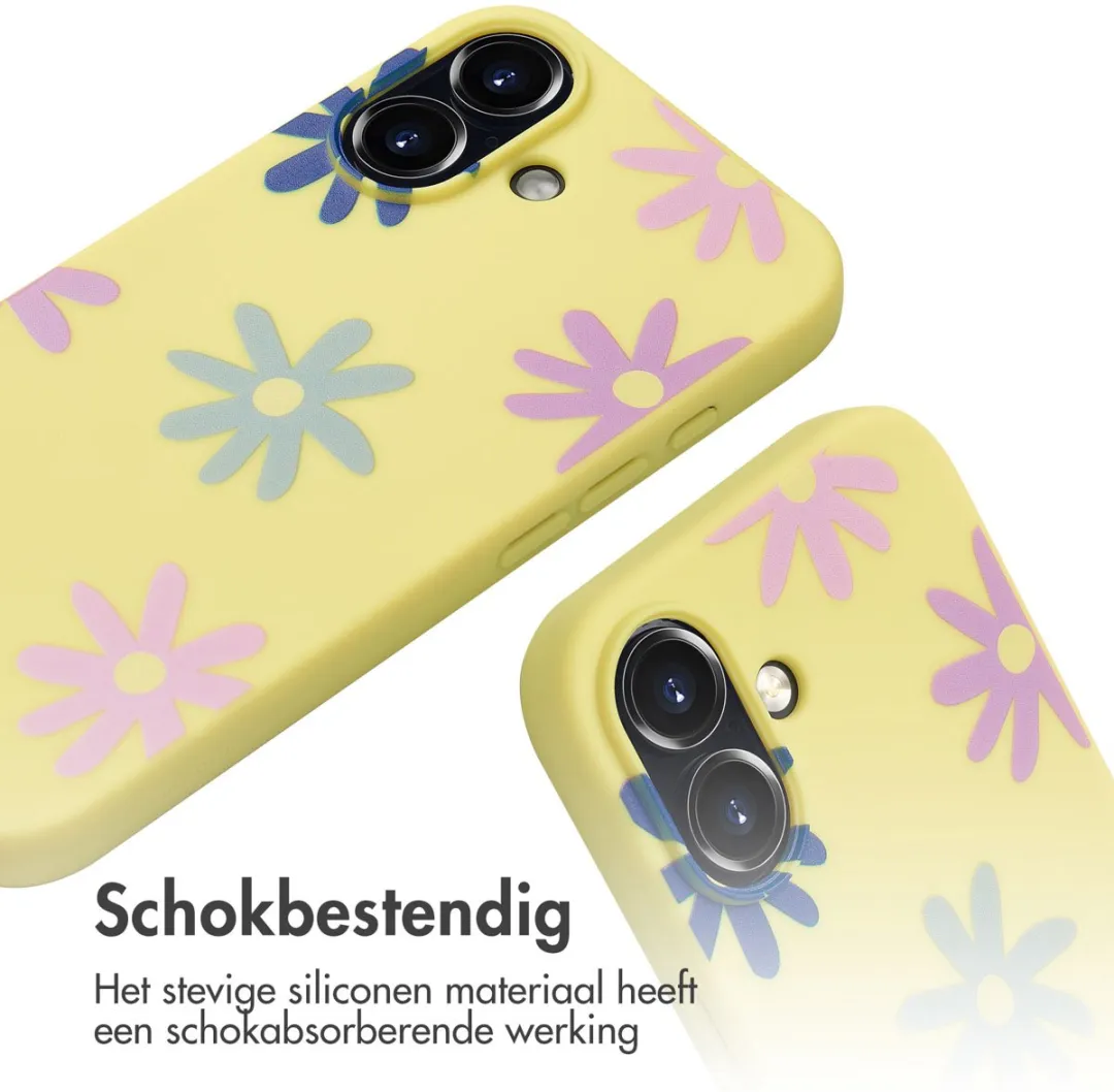 Imoshion iPhone 16 Siliconen Hoesje - Yellow Flower Distance