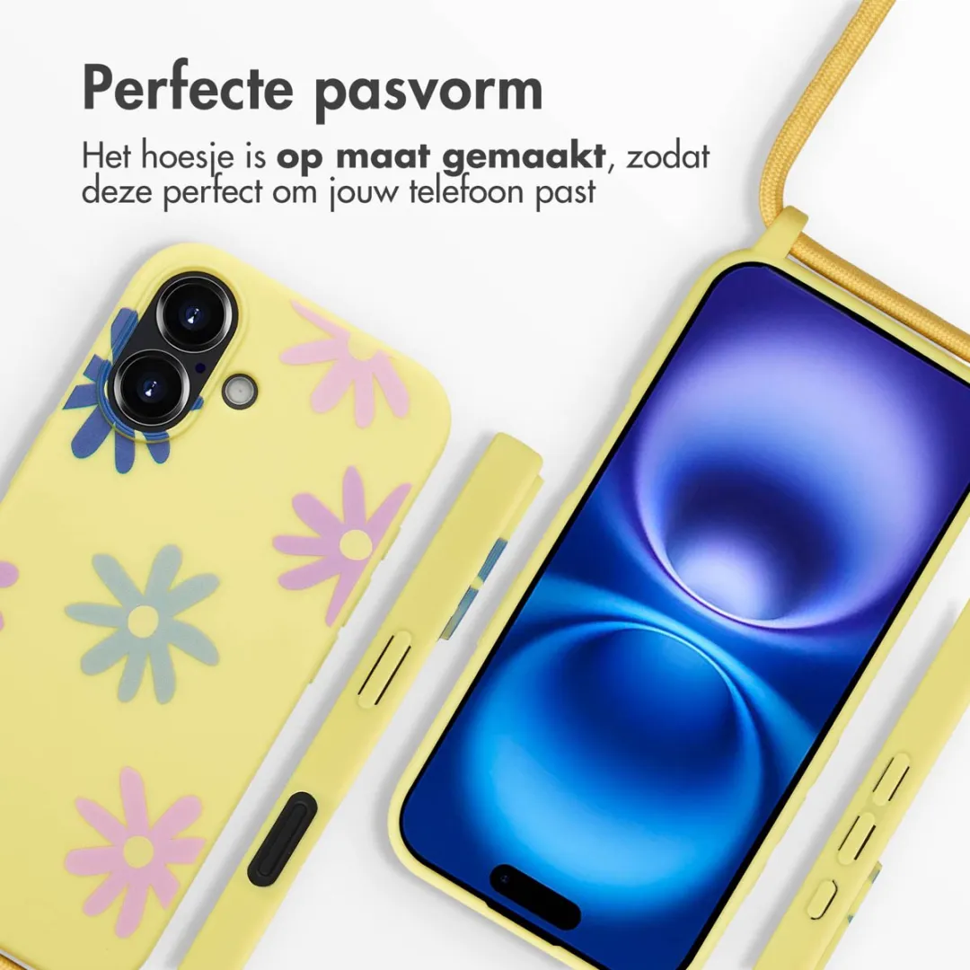 Imoshion iPhone 16 Siliconen Hoesje - Yellow Flower Distance