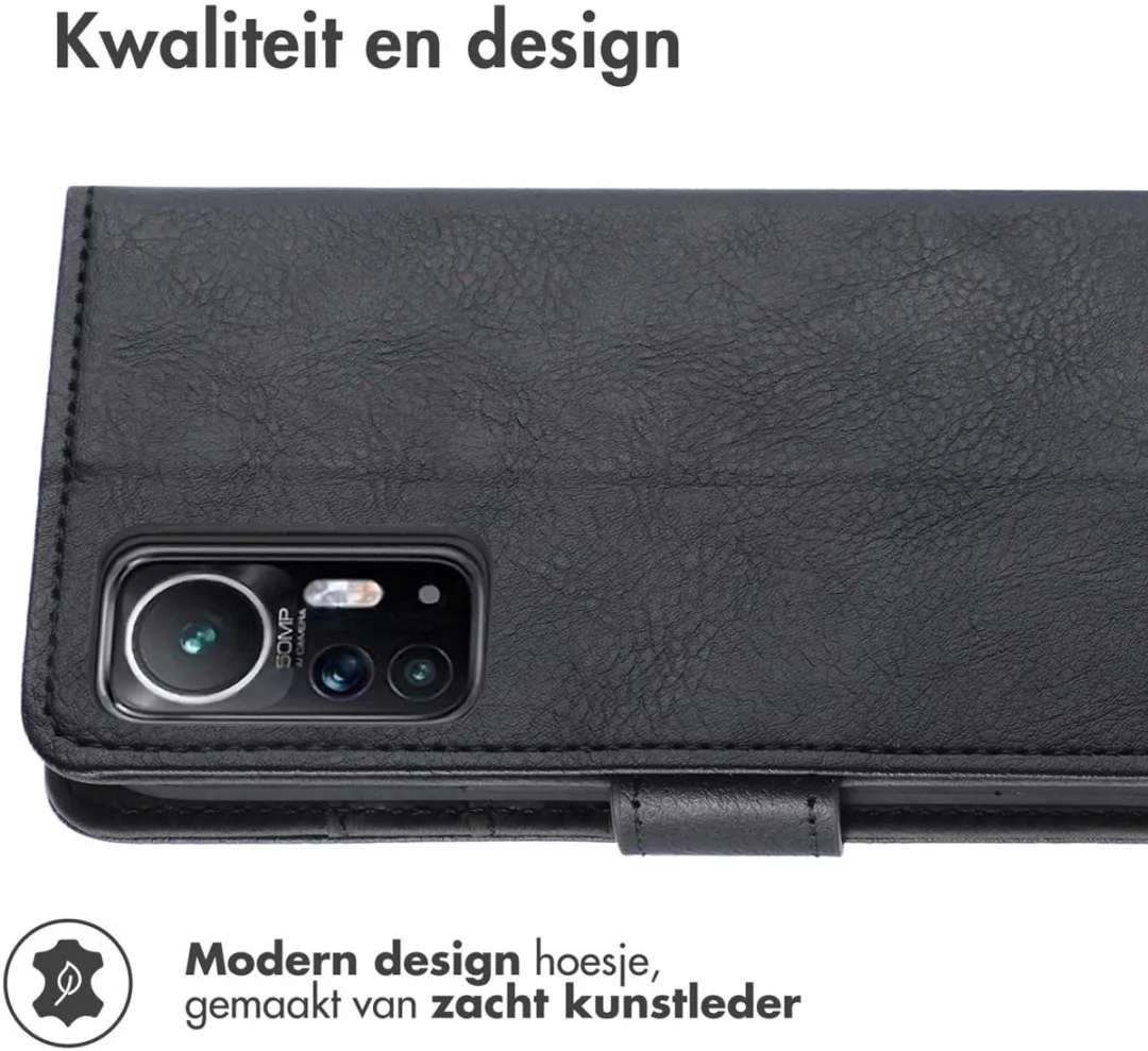 Imoshion Hoesje Xiaomi 12/12X - 3 Pasjes - Zwart