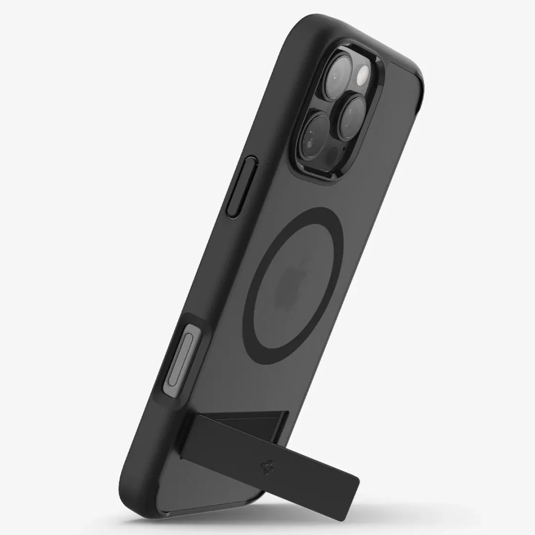 Spigen Ultra Hybrid S ACS08379 iPhone 16 Pro Hoes - MagFit - Zwart/Transparant