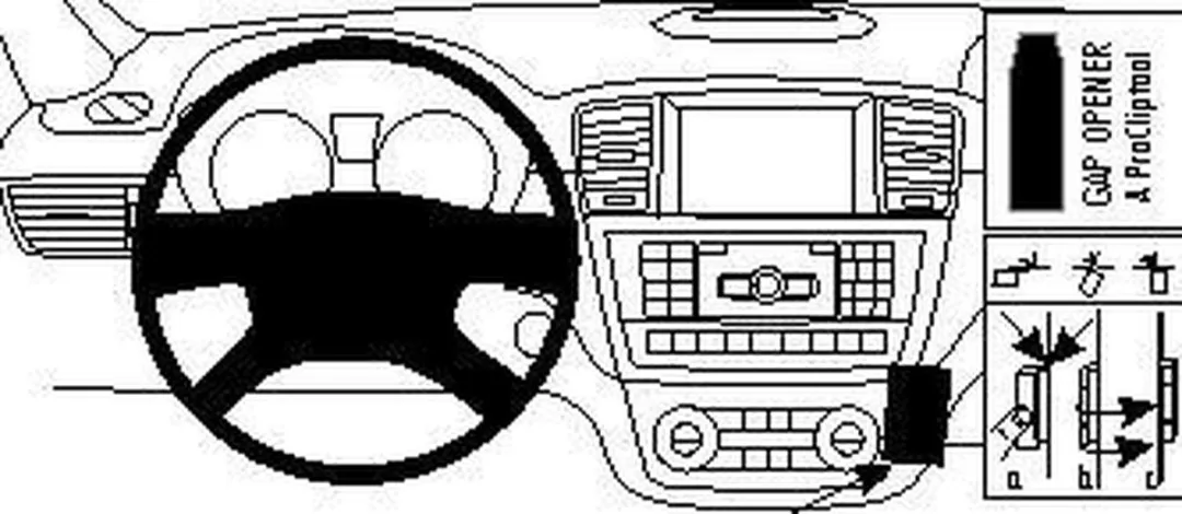 Brodit ProClip 854709 Mercedes M-Class/MC12 - Zwart