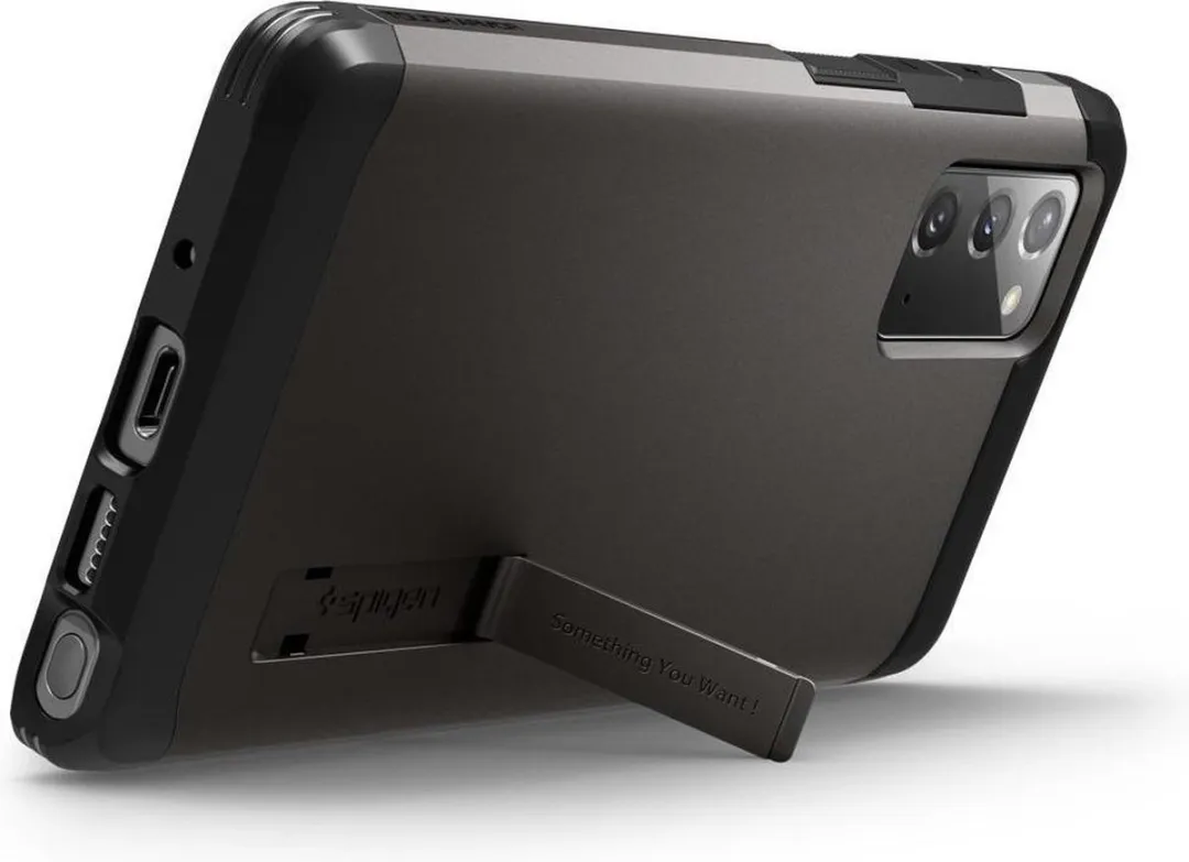 Spigen Tough Armor Galaxy Note 20 Hoesje - Gunmetal Zwart