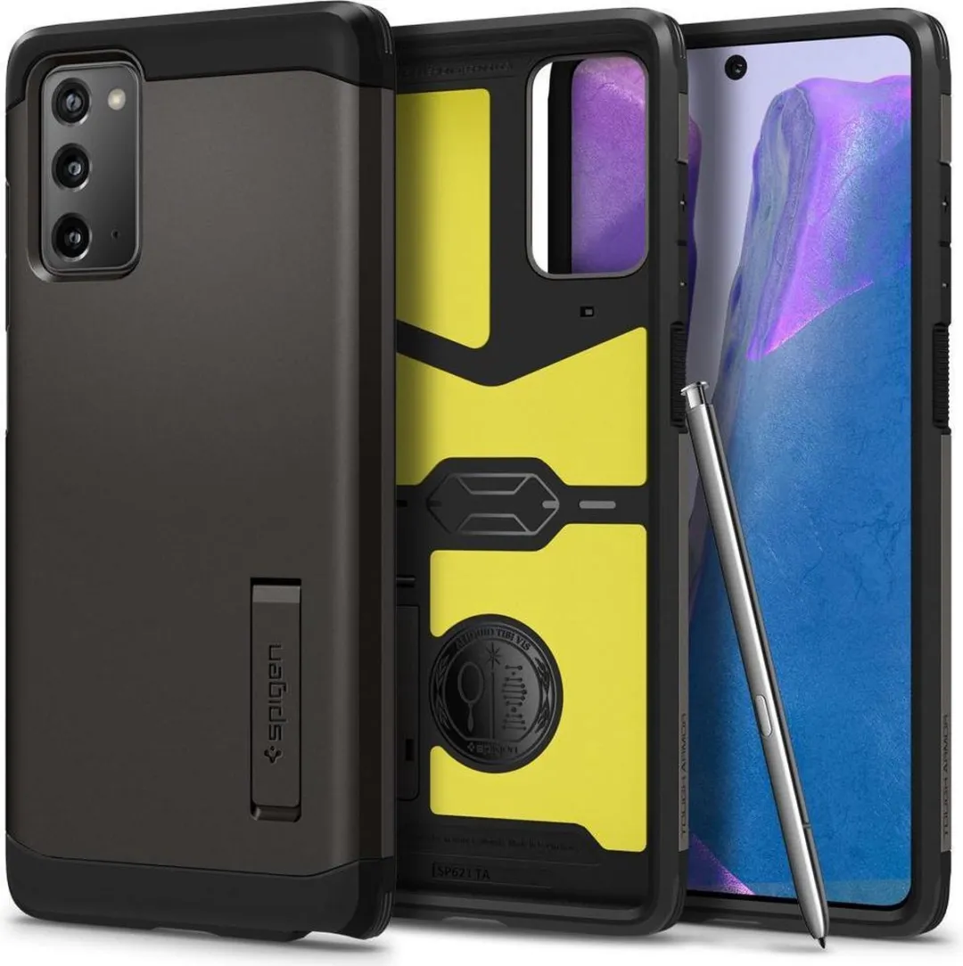 Spigen Tough Armor Galaxy Note 20 Hoesje - Gunmetal Zwart
