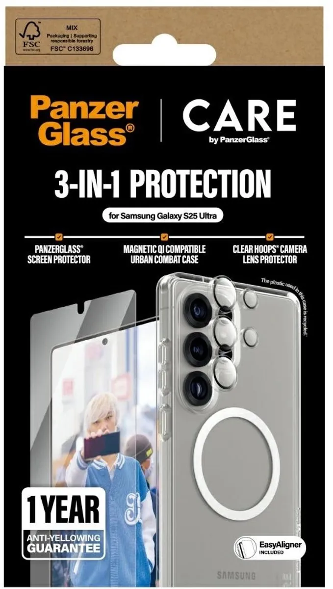 PanzerGlass Beschermset Samsung Galaxy S25 Ultra - Zwart