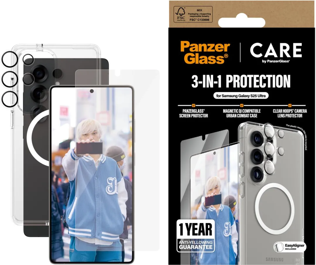 PanzerGlass Beschermset Samsung Galaxy S25 Ultra - Zwart