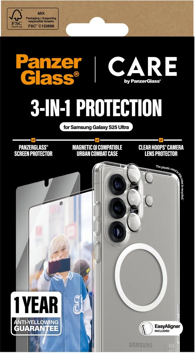 PanzerGlass Beschermset Samsung Galaxy S25 Ultra - Zwart