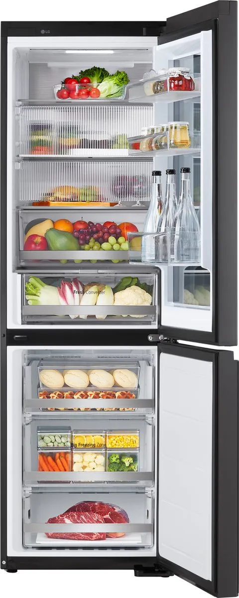 LG GBG7190CEV Vrijstaand Koelkast - 349L - 5 Plateaus - 2 Groentelades