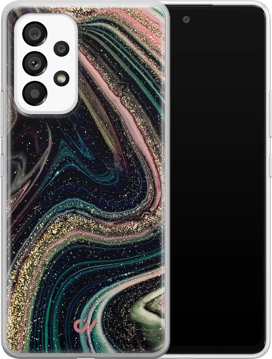 Casevibes Galaxy A33 Hoesje - Marble Twilight - Multi