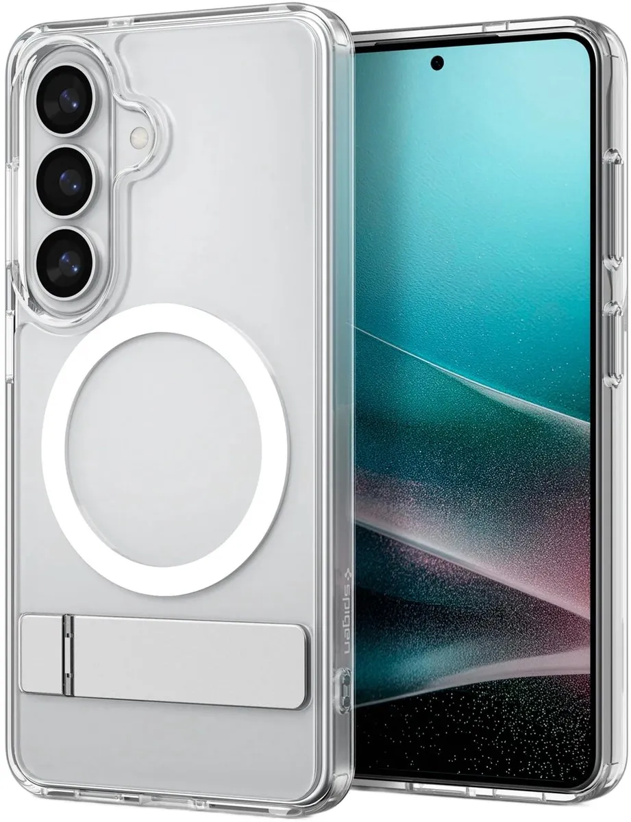 Spigen Ultra Hybrid S geschikt voor MagSafe geschikt voor Samsung Galaxy S26 - Clear / White