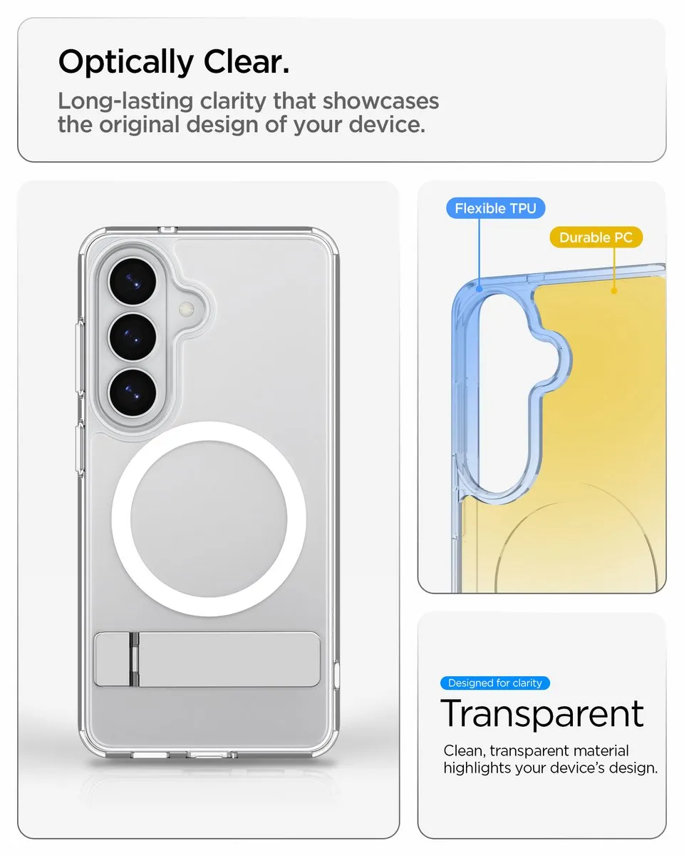 Spigen Ultra Hybrid S 8800337241822 Hoesje - Transparant/Wit - afbeelding 6 van 6