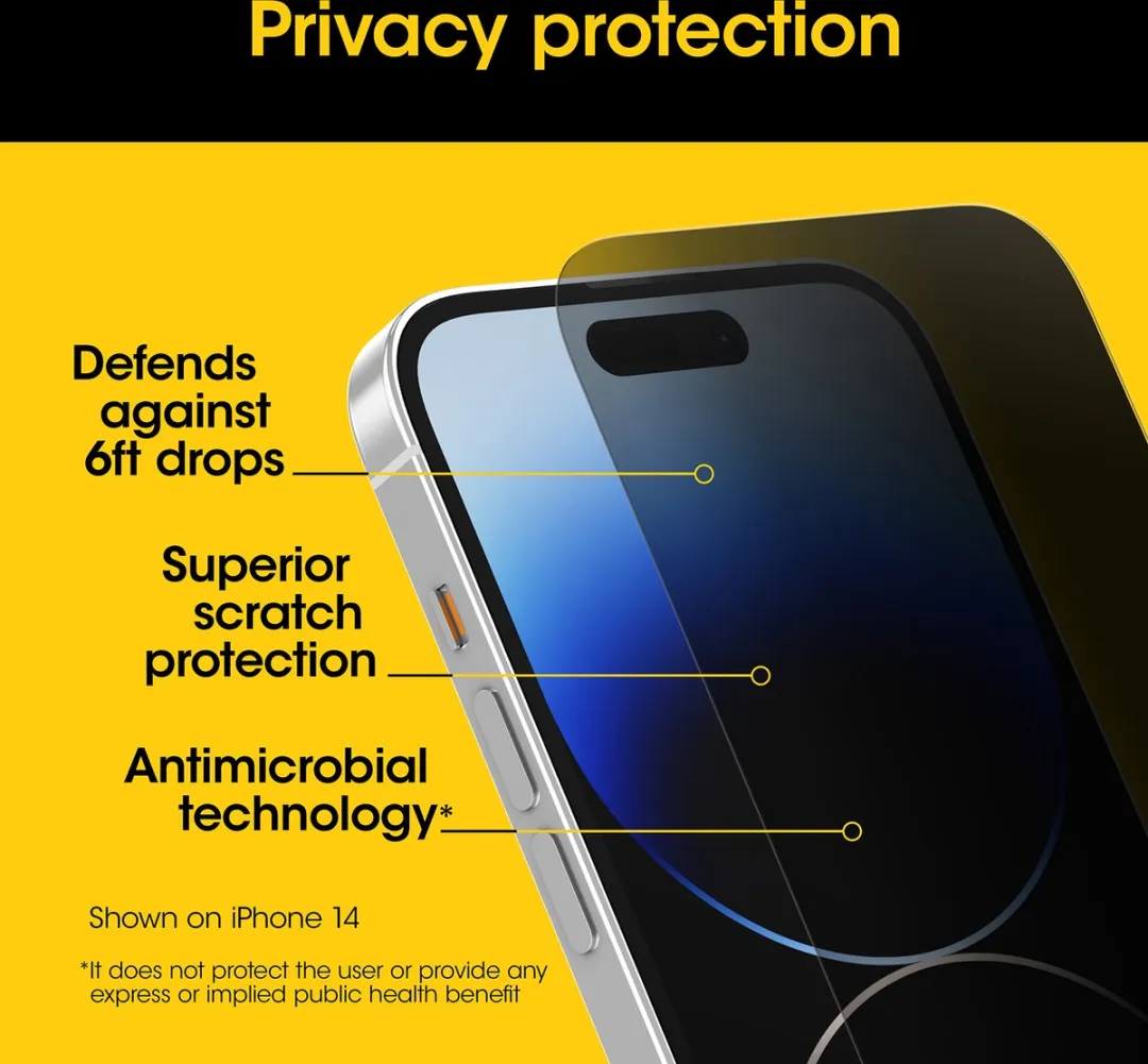 OtterBox Premium Pro Glass Privacy Guard iPhone 15 Plus/7 Plus - 1 Stuk - afbeelding 3 van 5