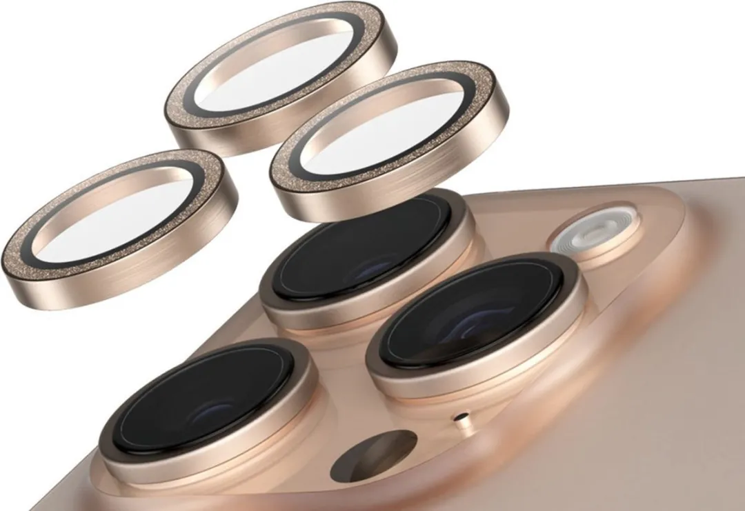 PanzerGlass SAFE Camera Lens Protector iPhone 16 Pro/Pro Max - Glitter Gold