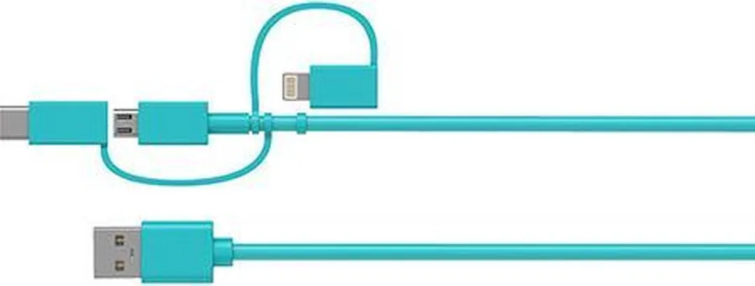 OtterBox USB-A Powerbank 5000mAh 10W 3-in-1 Kabel Blauw