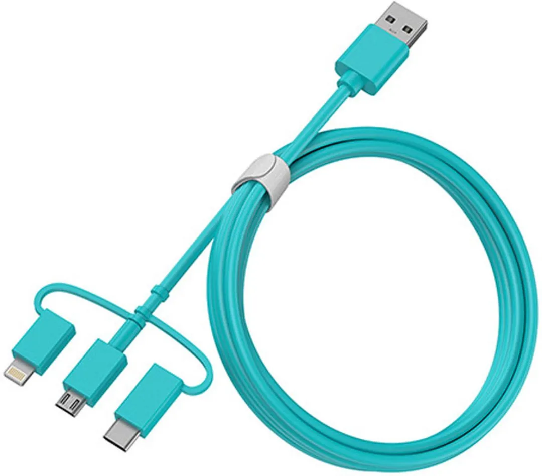 OtterBox USB-A Powerbank 5000mAh 10W 3-in-1 Kabel Blauw