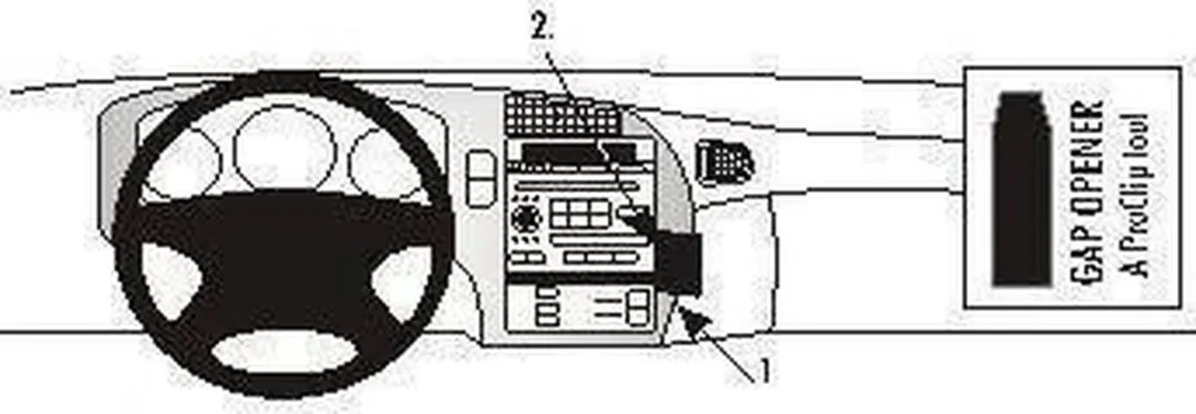 Brodit ProClip Angled Mount 852593 - Saab 9-5 1998-2006 - Zwart