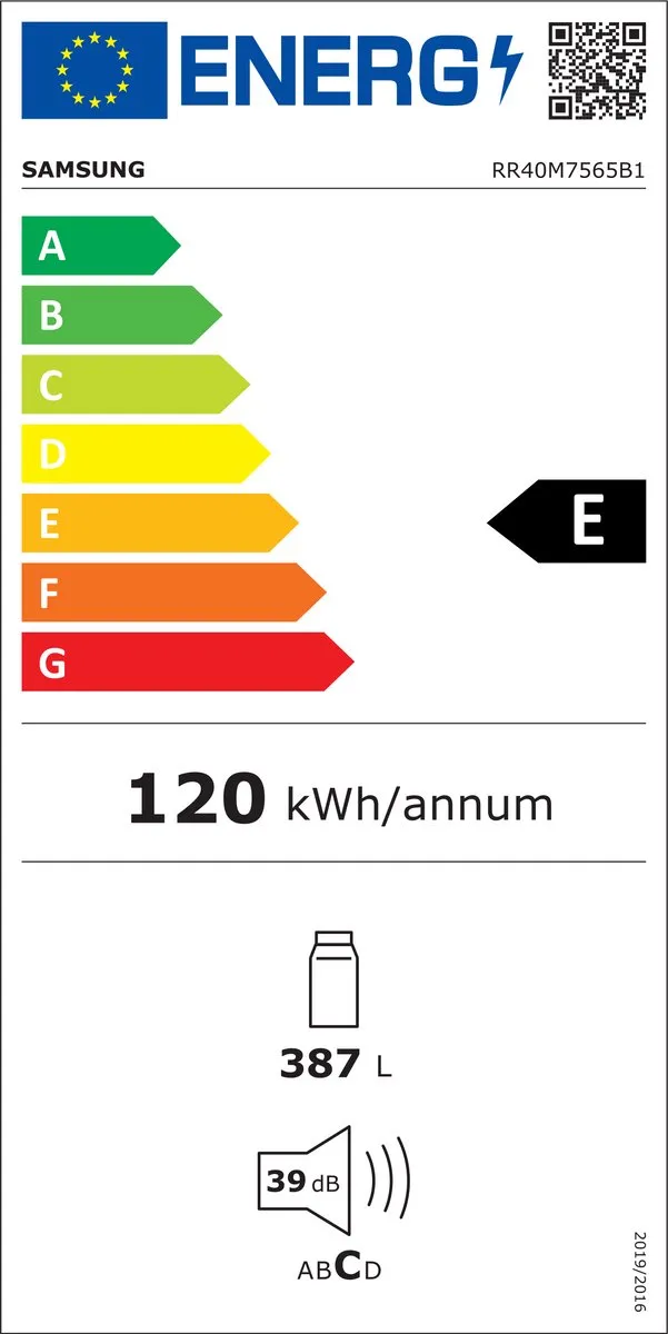 Samsung RR39M7565B1 Vrijstaande Koelkast 387L - Zwart
