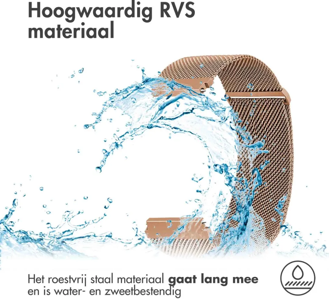 Imoshion Milanees Magnetisch Bandje 22mm - Maat M - Roségoud