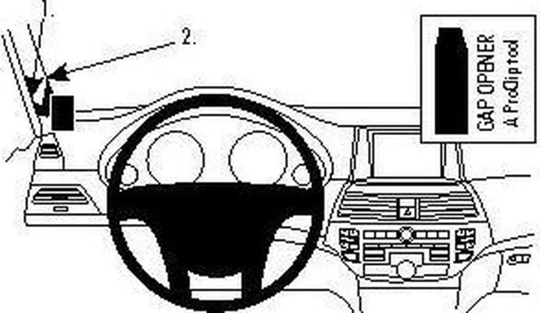 Brodit ProClip 804151 Houder - Honda Accord Coupé 2008-2012 - Zwart
