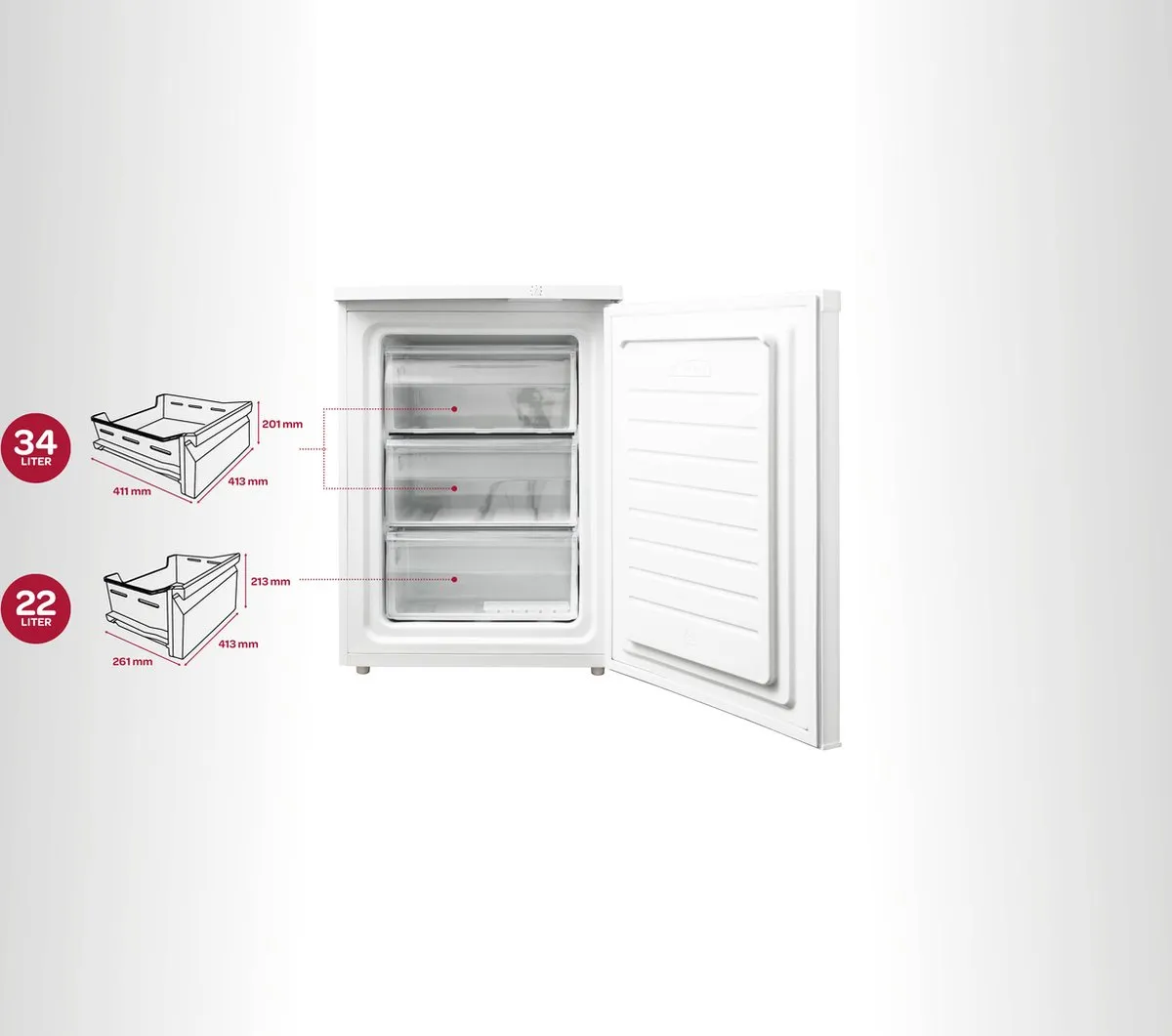 Inventum VR600 Tafelmodel Vriezer 98L - Wit