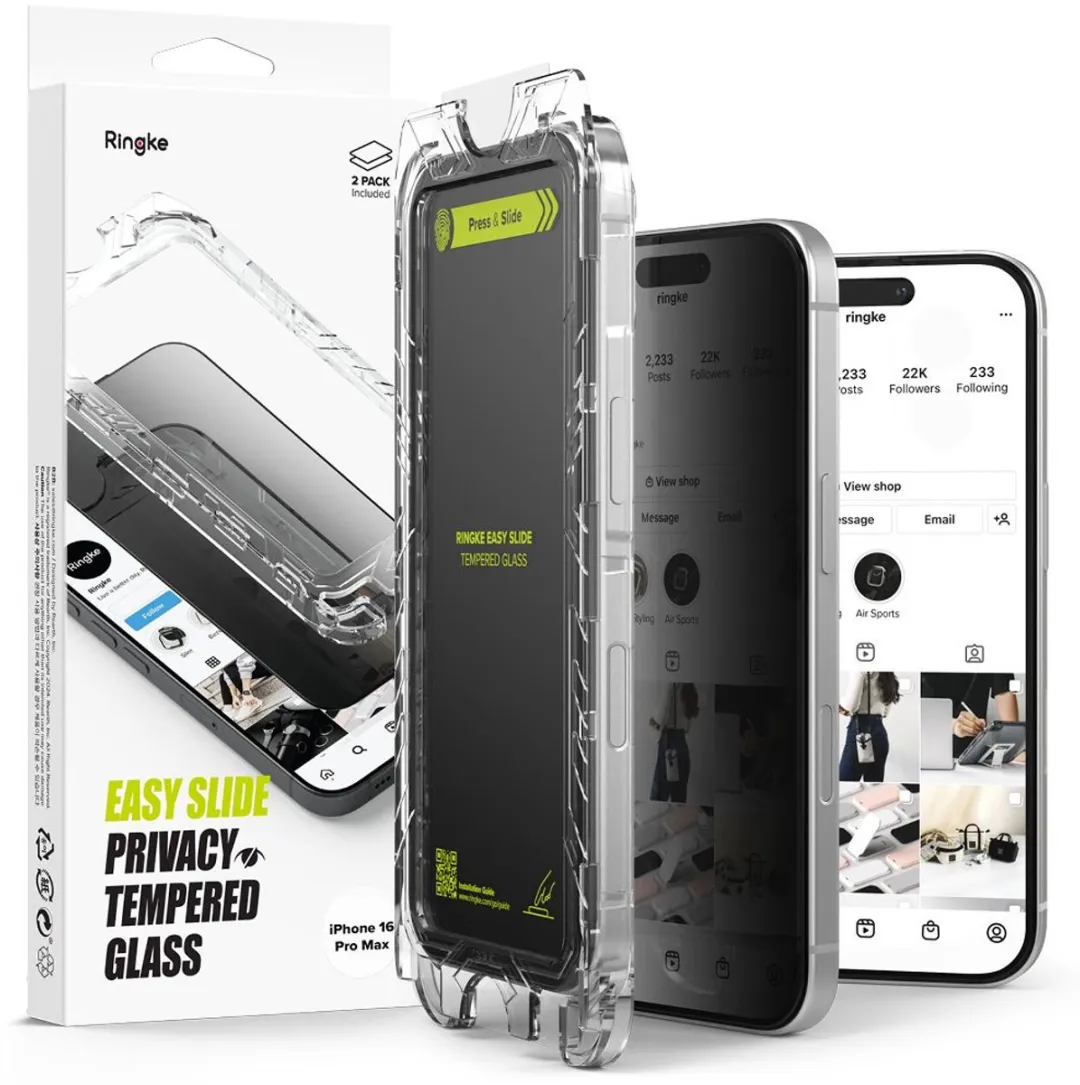 Ringke Easy Slide Privacyglas iPhone 16 Pro Max