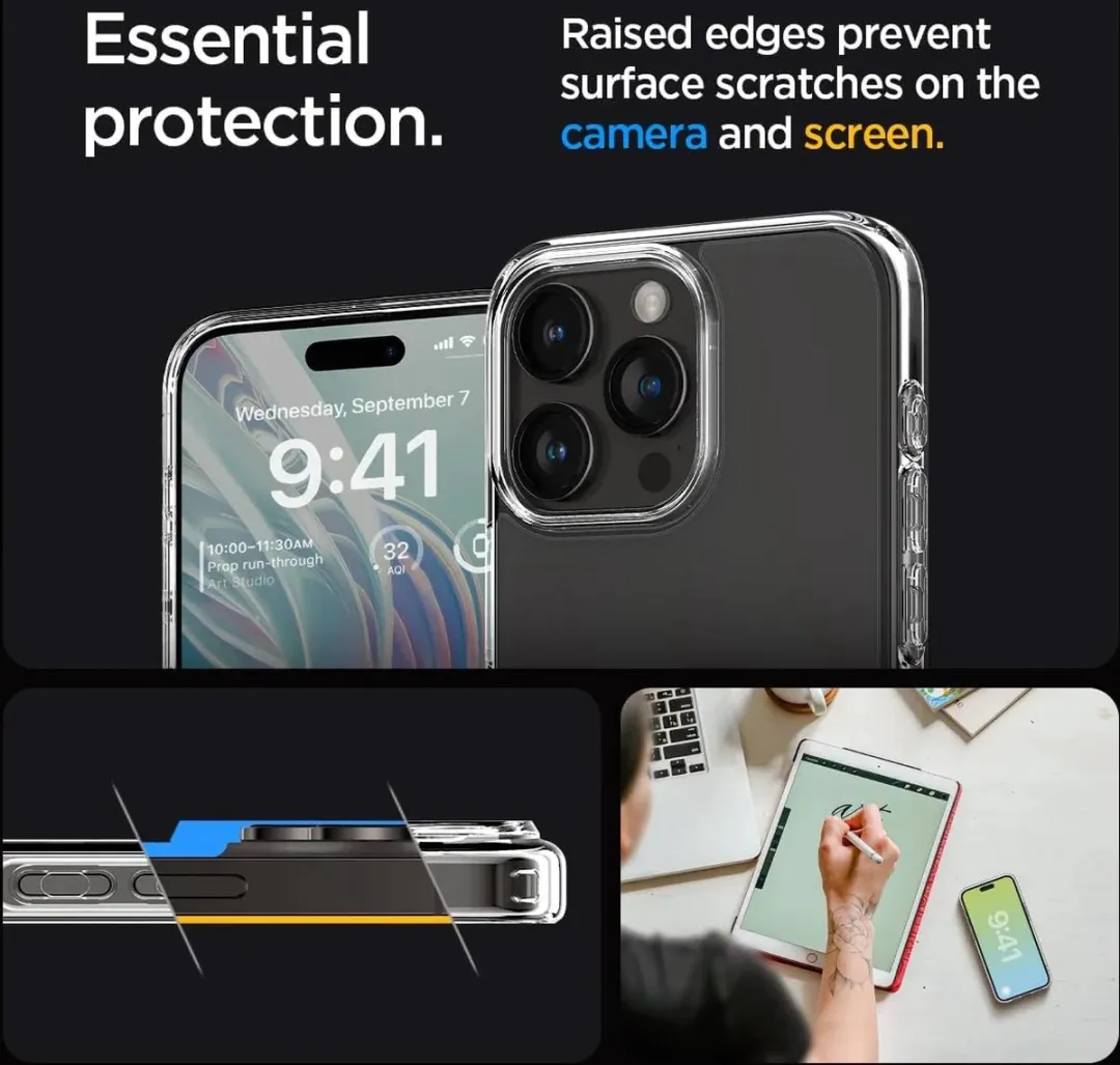 Spigen Ultra Hybrid Hoesje 8809896750394 - iPhone 15 Pro - Transparant - afbeelding 6 van 6