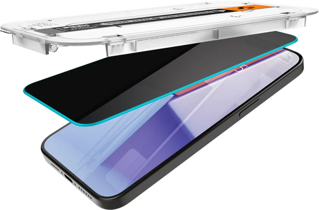 Spigen EZ Fit Glas.tR Privacy Screenprotector iPhone 15 Pro Max - 2 Stuks