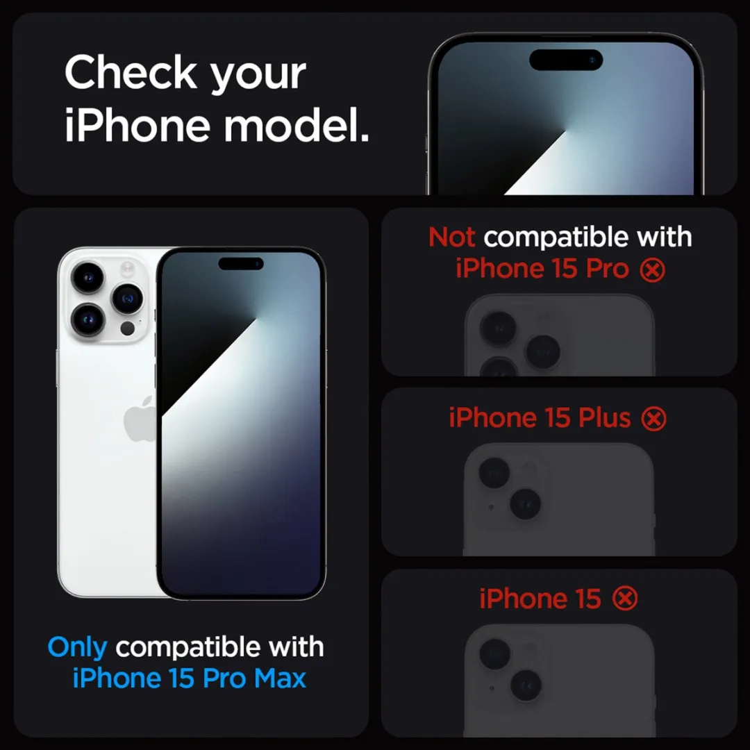 Spigen EZ Fit Glas.tR Privacy Screenprotector iPhone 15 Pro Max - 2 Stuks - afbeelding 6 van 6
