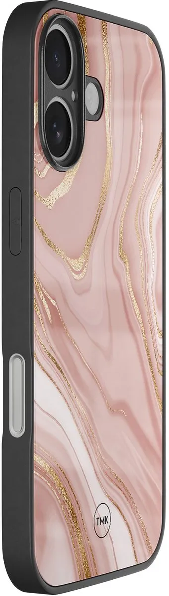 Casevibes iPhone 16 Hoesje Rose Marble - Roze