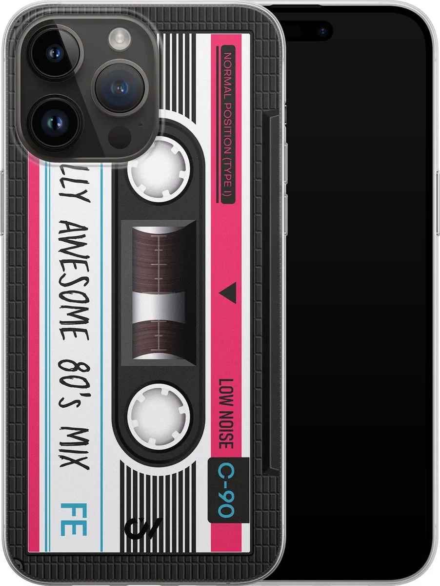 Casevibes Hoesje iPhone 14 Pro Max Cassette - Zwart - A/14PM/UV/052